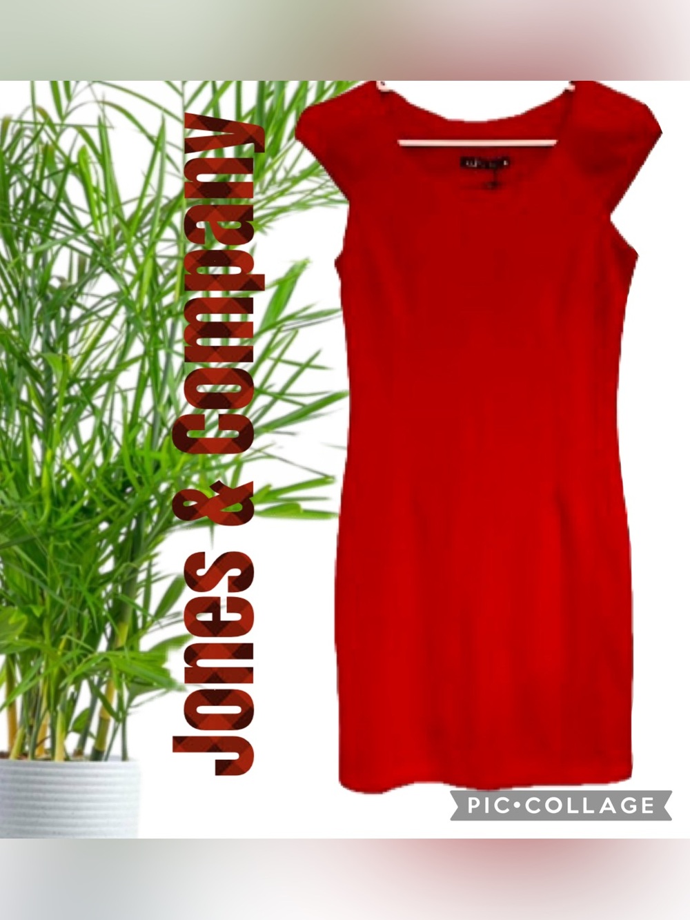 New York & Company lil red sheath slip on dress w cap sleeves Size S Knee length